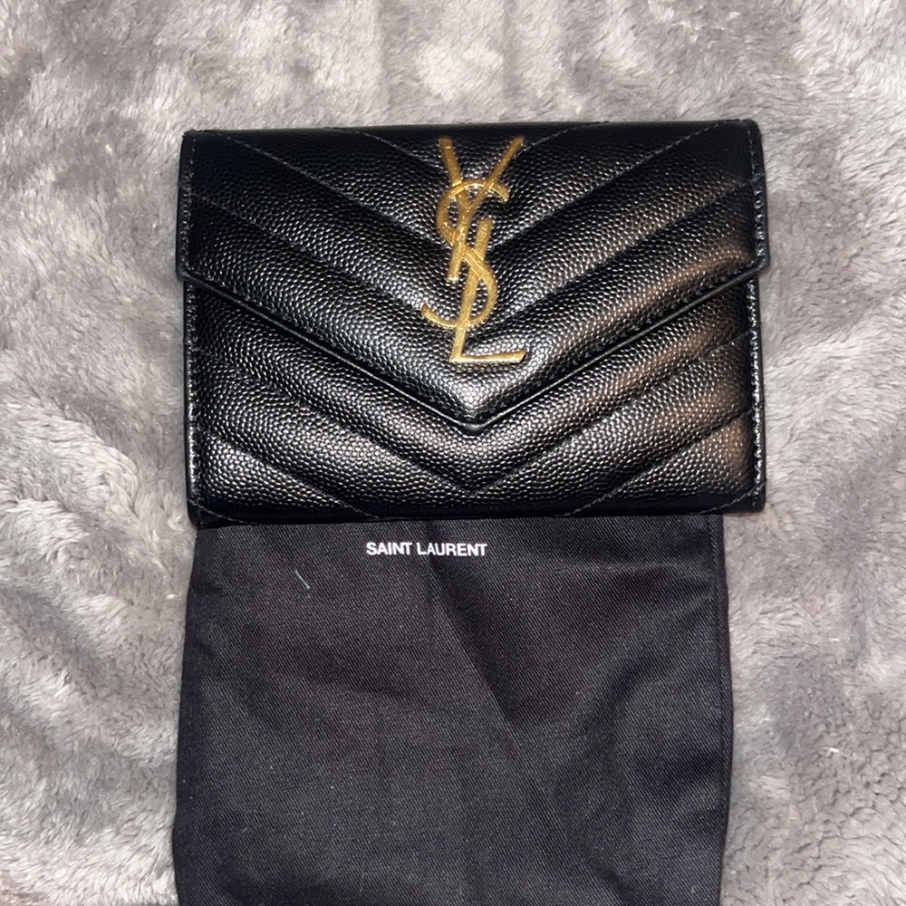 YSL Small Grain de Poudre Envelope Wallet